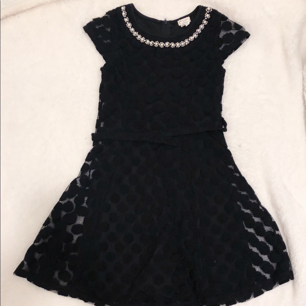 Black polka dot fancy dress